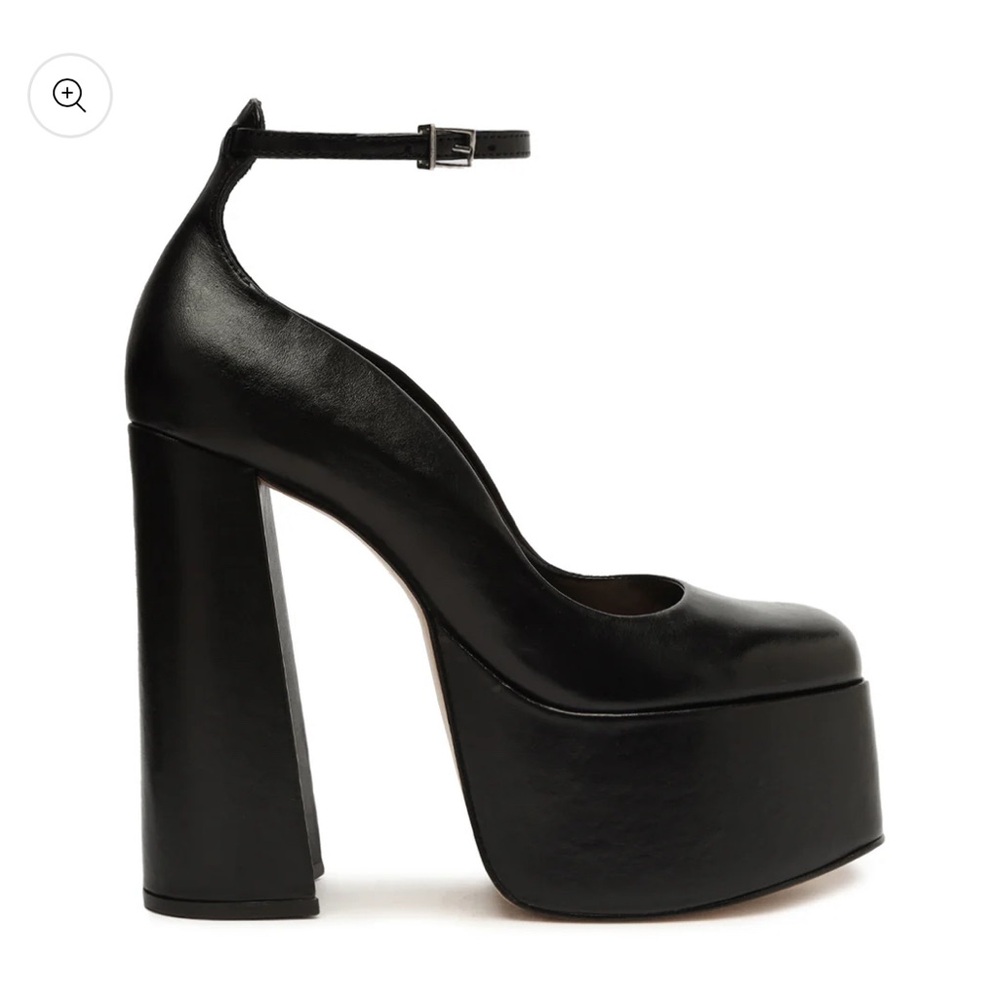 Schutz Women’s Leather Black Darlene Pump Size 6.5